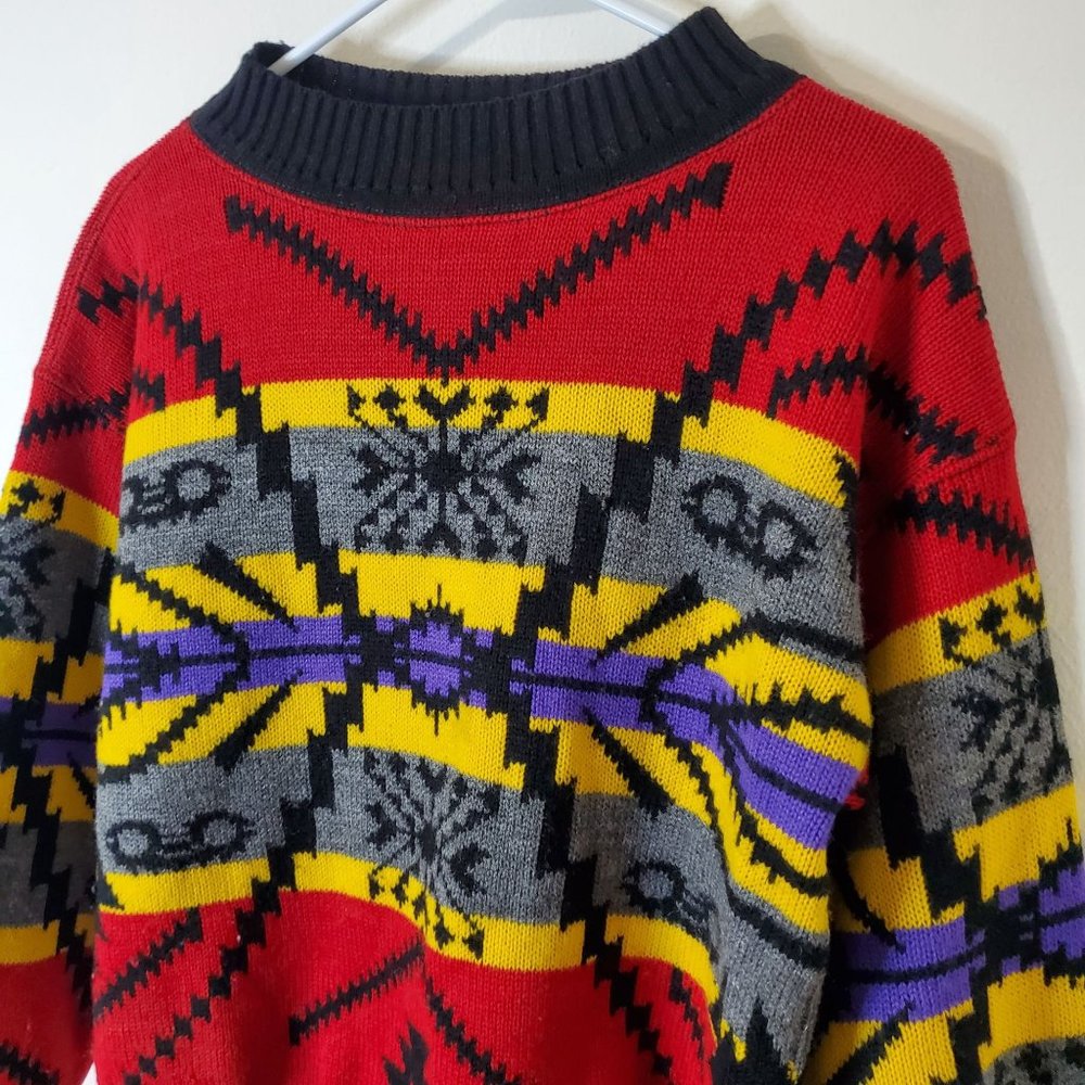 Vintage 80s Avon Aztec Sweater View 2